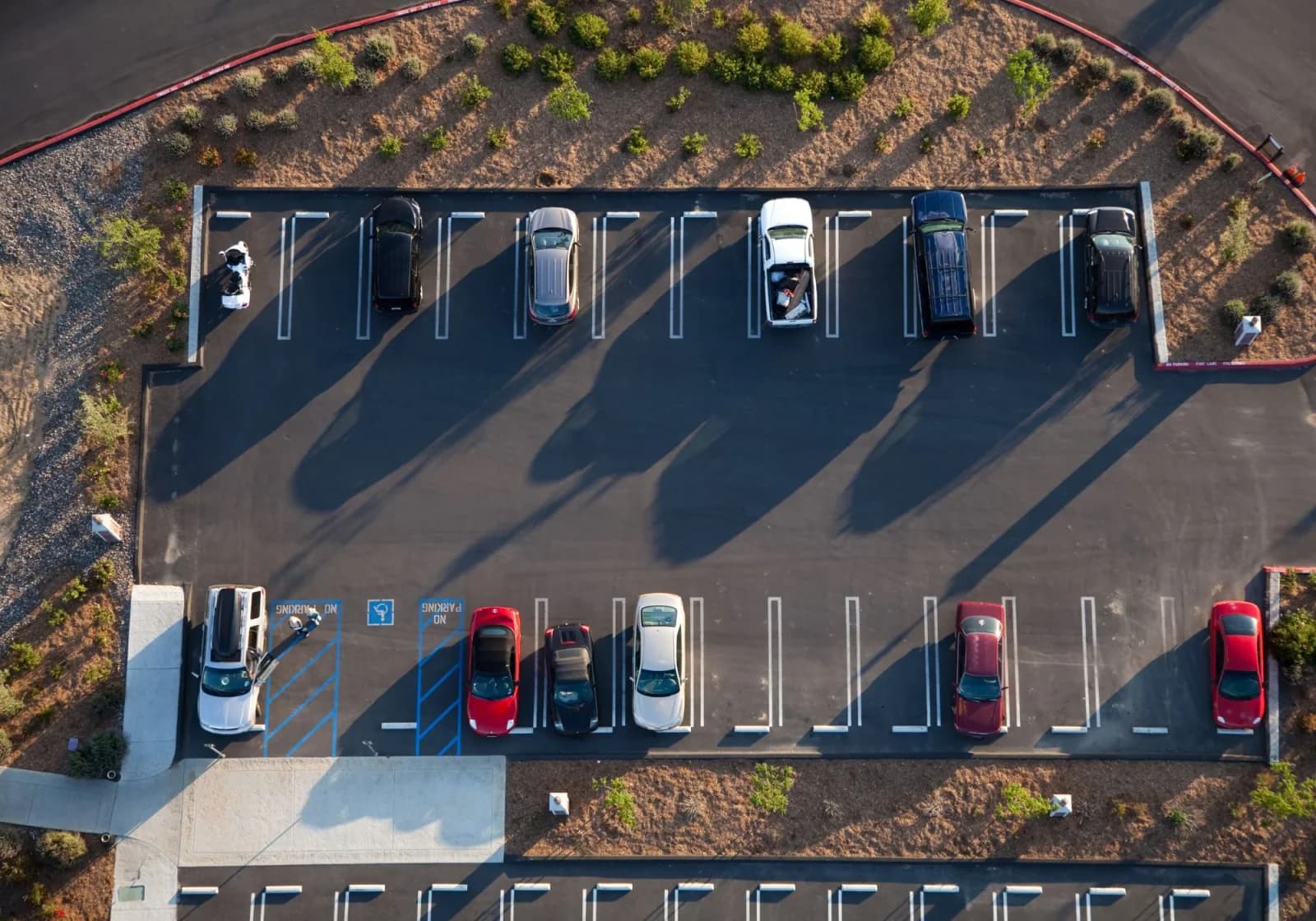 Parking lot lighting and equipment installation by DECOMA Industries