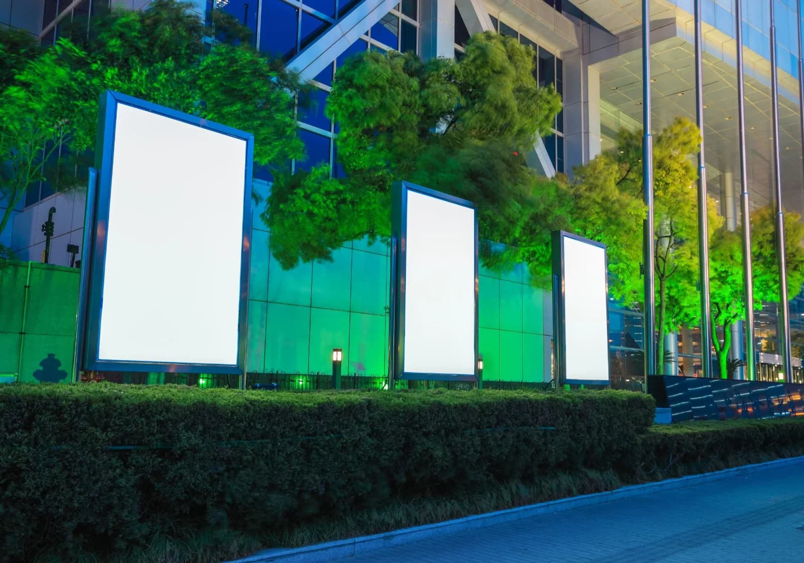 Illuminated advertising panels