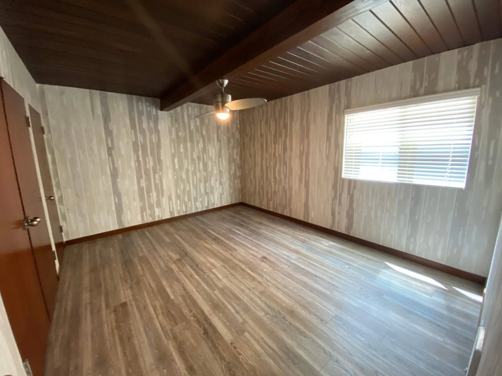 Newly installed flooring